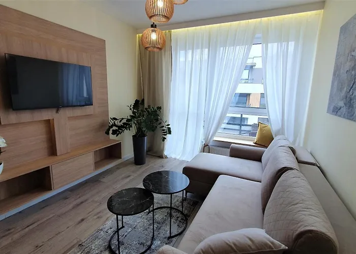 Апартаменты Przytulny Przy Ksiezym Mlynie- Garaz- Klimatyzacja *